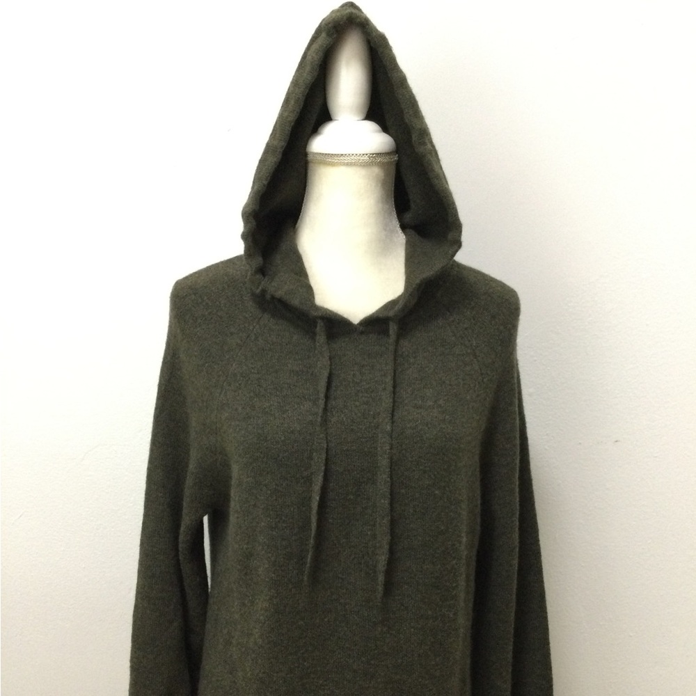 Ann Taylor LOFT Lounge Edition Sweater Hoodie Dress Green Long Sleeve Women’s
